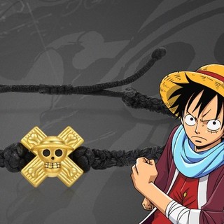 Chow Sang Sang 周生生 One Piece「航海王」系列 93560B 骷髅头足金手链 22cm 0.5g