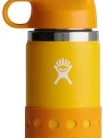 Hydro Flask 12 盎司(约 340.2 克)儿童宽口吸管盖和靴子淡黄色