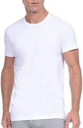 2(x)ist 男士必备棉质修身圆领 T 恤 3 件装 纯白色 Large