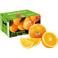 农夫山泉 橙子 17.5度脐橙 赣南橙 新鲜水果礼盒 3kg 铂金果