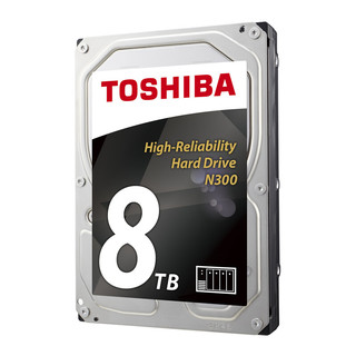 东芝(TOSHIBA)8TB 128MB 7200RPM NAS网络存储机械硬盘 SATA接口 N300系列(HDWN180)