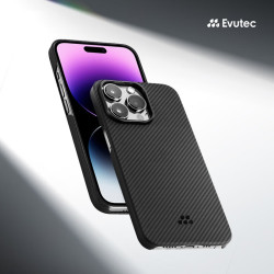 Evutec 苹果iPhone 14PLUS凯夫拉手机壳Magsafe磁吸充电600D手机保护套 iPhone14Pro 600D磁吸款 黑灰