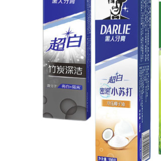 DARLIE 好来 超白牙膏套装 (竹炭清洁140g+密泡小苏打冷压椰子油140g+矿物盐140g+亮白隔离140g)