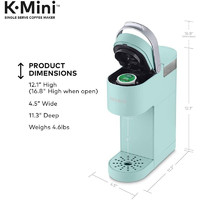 Keurig 咖啡冲泡机 K-Mini咖啡机 小巧迷你咖啡机 精致家用 节能简约 90秒自动关闭 天蓝色