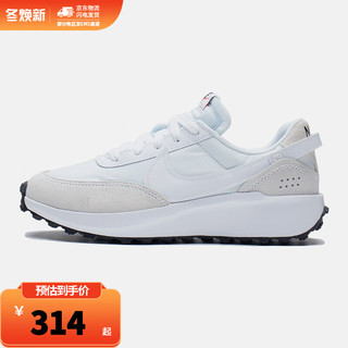 NIKE 耐克 女鞋2022新款WAFFLE DEBUT运动舒适低帮休闲鞋DH9523 DH9523-100白色+白色+黑+橙色+清透色