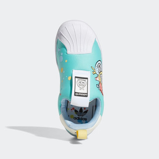 adidas阿迪达斯官方三叶草SUPERSTAR 360 KEVIN LYONS男小童一脚蹬运动鞋 湖绿/白/红/黄/浅蓝/黑 30(180mm)