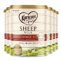 Karicare 可瑞康 新西兰Karicare可瑞康进口绵羊奶粉3段900g6罐1岁以上