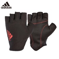 adidas 阿迪达斯 登山手套 健身锻炼 户外 防护 耐用健身 半指手套 红色 L码