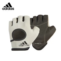 adidas 阿迪达斯 女式健身手套 耐用半指手套 白色 L码