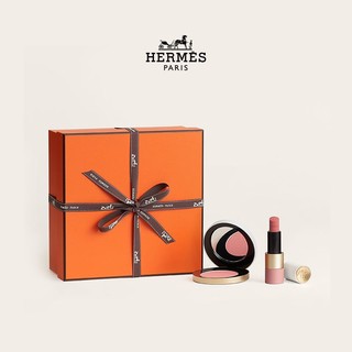 HERMÈS 爱马仕 Hermes爱马仕瑰丽粉红系列套装瑰丽唇膏丝滑腮红正品