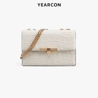 YEARCON 意尔康 女包2021新款鳄鱼纹真牛皮高级感挎包时尚潮流百搭休闲包包
