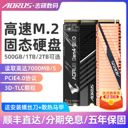 GIGABYTE 技嘉 [PS5扩容]技嘉AORUS固态硬盘2T/1T笔记本电脑M.2接口PCIE4.0 SSD