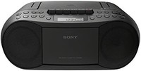 SONY 索尼 CFD-S70 盒式磁带播放器(CD，盒式磁带，收音机)，黑色