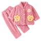 棉致 森马集团棉致儿童法兰绒套装女童冬季保暖两件套加绒中大童家居服