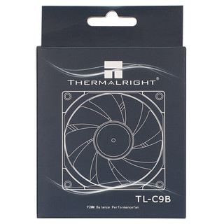 利民Thermalright TL-C9B 9cm机箱散热风扇 2500pwm转速全黑减震脚垫 TL-C9B