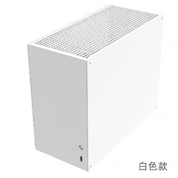 zzaw 小喆优品 小喆C2P白色全铝MATX主板ATX电源侧透机箱迷你mini组装电脑主机台式机机箱