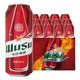 PLUS会员：WUSU 乌苏啤酒 大红烈性 500ml*12听易拉罐 整箱装