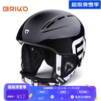 BRIKO 意大利进口专业滑雪头盔儿童专用 KODIAKINO青少年头盔 安全轻巧 黑色-1LH0 M
