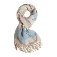 pierre cardin 皮尔·卡丹 女士羊绒围巾 E21TM5122 蓝驼格 180*30cm