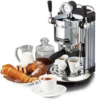 Ariete 阿里亚特 1387/20 Novecento Espresso 全自动咖啡机 1100W，2杯，15bar，镀铬，银色/黑色