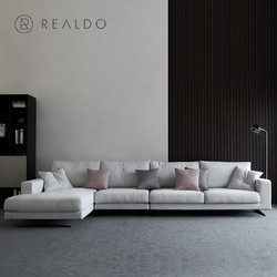 RUIDU 瑞都 REALDO定制意式设计师创意羽绒布艺沙发组合简约现代三人位大转角