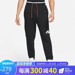 NIKE 耐克 男子 运动裤 AS M J JMPMN FLC PANT 运动服 DJ0261-010 黑色 M码