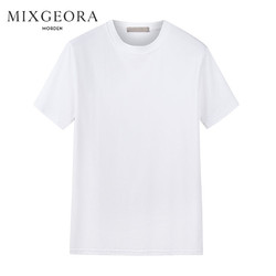 Mix Geora Mixgeora夏季男士新款圆领简约纯色T恤舒适透气男T恤