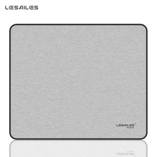 PLUS会员：LESAILES 飞遁 300*250*3mm条纹鼠标垫中小号锁边游戏笔记本电脑办公桌面垫 凑单灰白色