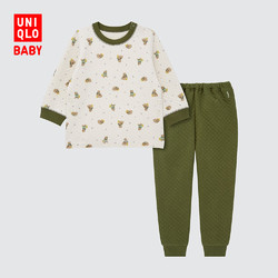 UNIQLO 优衣库 婴儿/幼儿压线睡衣长袖套装家居服439945 80-120cm