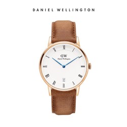 Daniel Wellington 丹尼尔惠灵顿 dw手表女小众轻奢蓝针皮带时尚腕表34mm女表丹尼尔惠灵顿手表正版