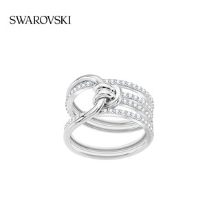 施华洛世奇 LIFELONG白金色扭结设计戒指女指环圣诞节礼物