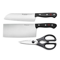 WÜSTHOF 三叉 Gourmet系列 中式主厨刀组 3件套 主厨刀+菜刀+剪刀