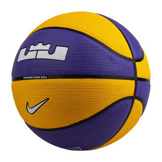 NIKE 耐克 詹姆斯联名款 橡胶篮球 D08262-575 紫黄 7号/标准