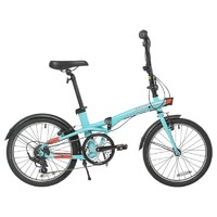 PLUS会员：DECATHLON 迪卡侬 TILT 500 折叠自行车 8586812 浅蓝色 7速 20英寸