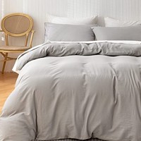 HEIMENAOGO 600 Tc 埃及长绒棉羽绒被套 加大双人床 超柔软透气床上用品套装