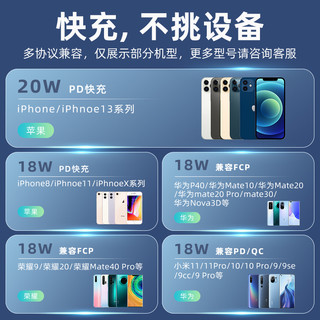 RAVPower睿能宝充电宝10000毫安大容量超薄小巧迷你便携PD20W快充适用苹果iPhone14华为小米手机闪充移动电源