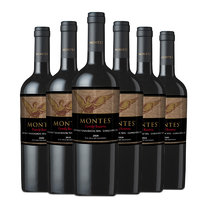 MONTES 蒙特斯 家族珍藏赤霞珠干红酒智利进口葡萄酒750ml*6