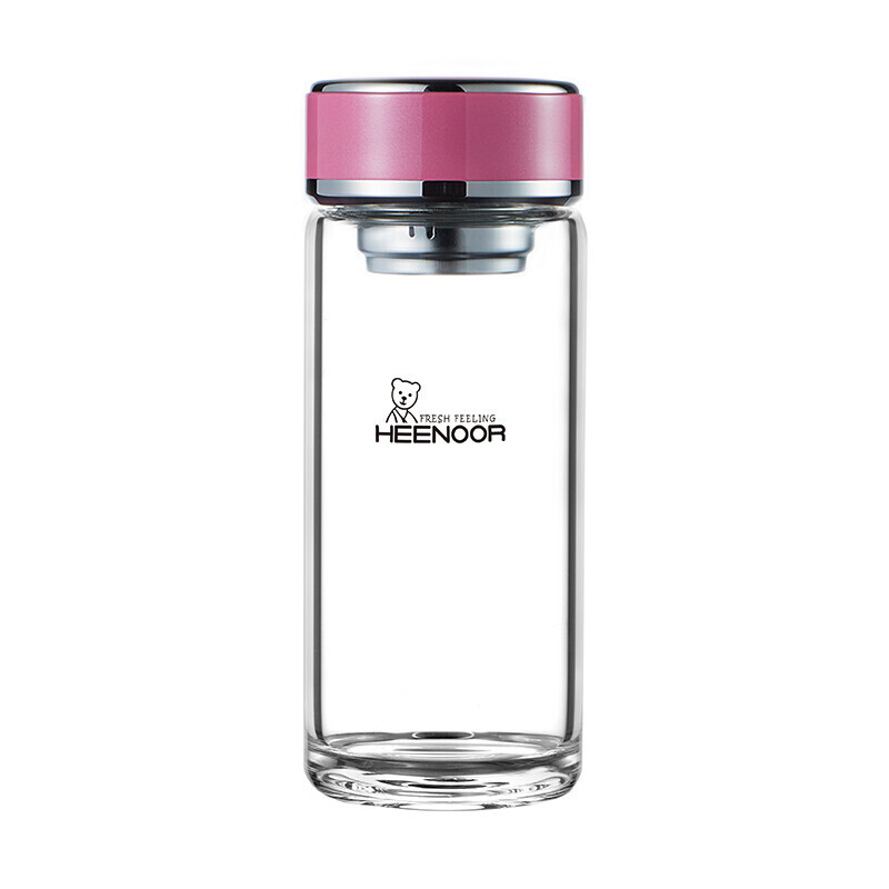 HEENOOR 希诺 XN-9030 玻璃茶杯 280ml 粉色