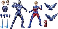 Hasbro 孩之宝 Marvel 漫威传奇系列 15 厘米,Marvel 船长和救援队人偶,2 件装