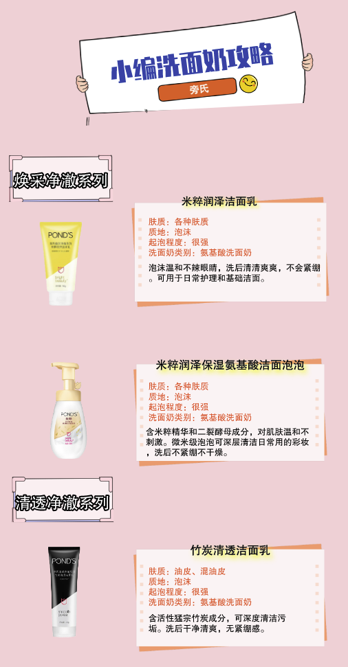 POND'S 旁氏 润泽保湿氨基酸洁面泡泡 160ml