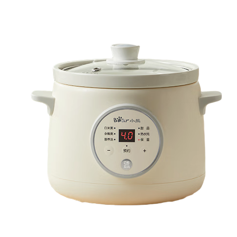 小熊 它的优点很大：煮粥时不会溢出，粥还黏糊好喝，煲汤等等啥都行，Bear 小熊 DDG-E15K2 电炖锅 1.5L 白色