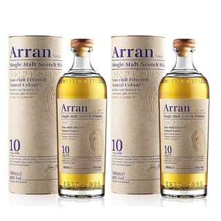 Arran 艾伦 10年 苏格兰单一麦芽 46%vol 威士忌 700ml*2 双支装
