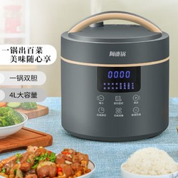 Luby 洛贝 LBA-4EPP02 阿迪锅 4L电压力锅 用全自动多功能预约煮饭煲汤压力锅 4EPP02双胆