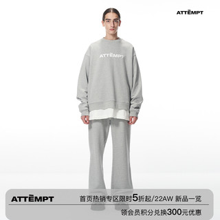 ATTEMPT 定番系列 男士圆领卫衣 REG-KNT01 黑色 L
