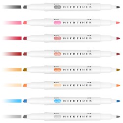 ZEBRA 斑马牌 淡色系列 WKT7 双头荧光笔 多色可选