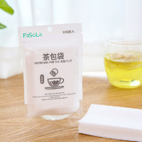 FaSoLa 茶包袋泡茶过滤袋一次性空茶包袋（100枚入） 茶包袋（100枚入）反折款