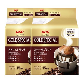 UCC 悠诗诗 日本本土Goldspecial金牌精选15杯*2滴滤挂耳纯黑咖啡