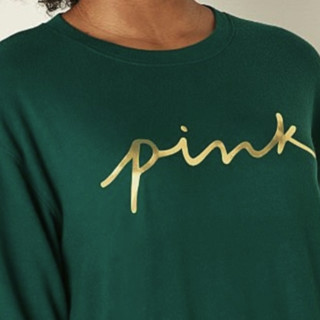 VICTORIA'S SECRET 维多利亚的秘密 PINK系列 女士长袖睡衣 11195739 深绿色 S