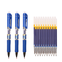Comix 齐心 K3511 按动中性笔 蓝色 0.5mm 3支装+中性笔替芯 蓝色 0.5mm 20支装