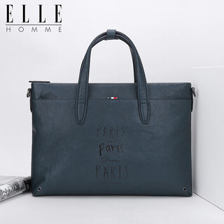 ELLE HOMME PARIS系列 男士牛皮公文包 EA988201910 蓝色大号